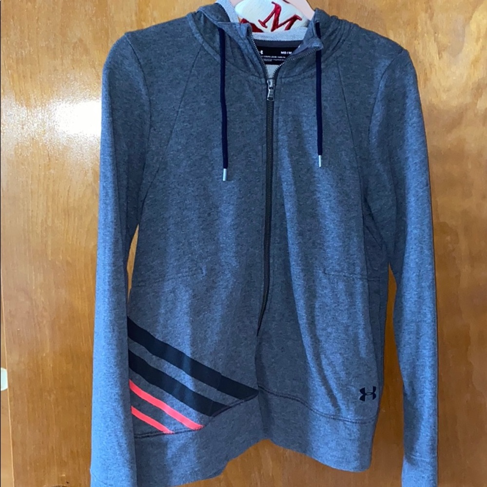 Grey zip up Under Armour jacket